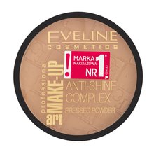 Eveline Make-Up Art Anti-Shine Complex Pressed Powder púder az egységes és világosabb arcbőrre 33 Golden Sand 14 g