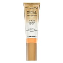 Max Factor Miracle Second Skin Hybrid Foundation SPF20 04 Light Medium hosszan tartó make-up hidratáló hatású 30 ml