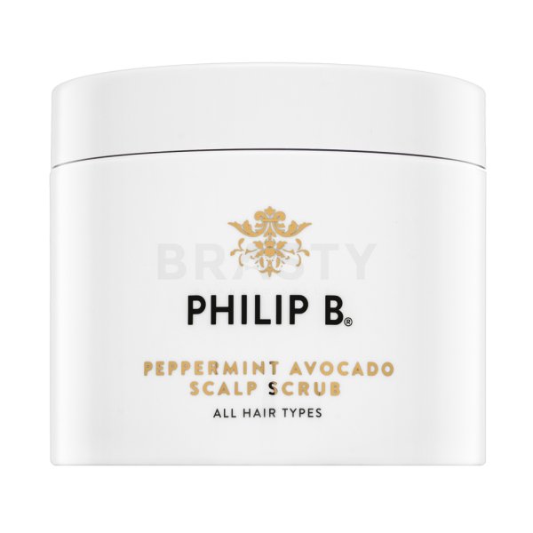 PHILIP B Peppermint & Avocado Scalp Scrub bőrradír fejbőrre 236 ml